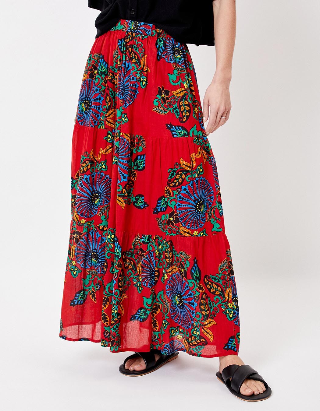 Jupe Tutu Mi-Longue Femme Voile Plissée Luna Et Margarita - Taille Élastique