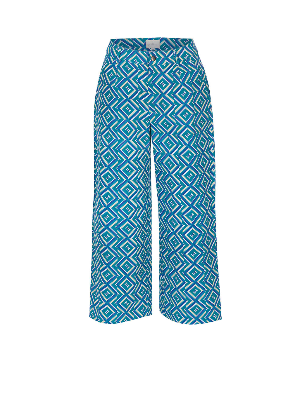 Pantalon évasé coton 7/8ème imprimé La Fiancée