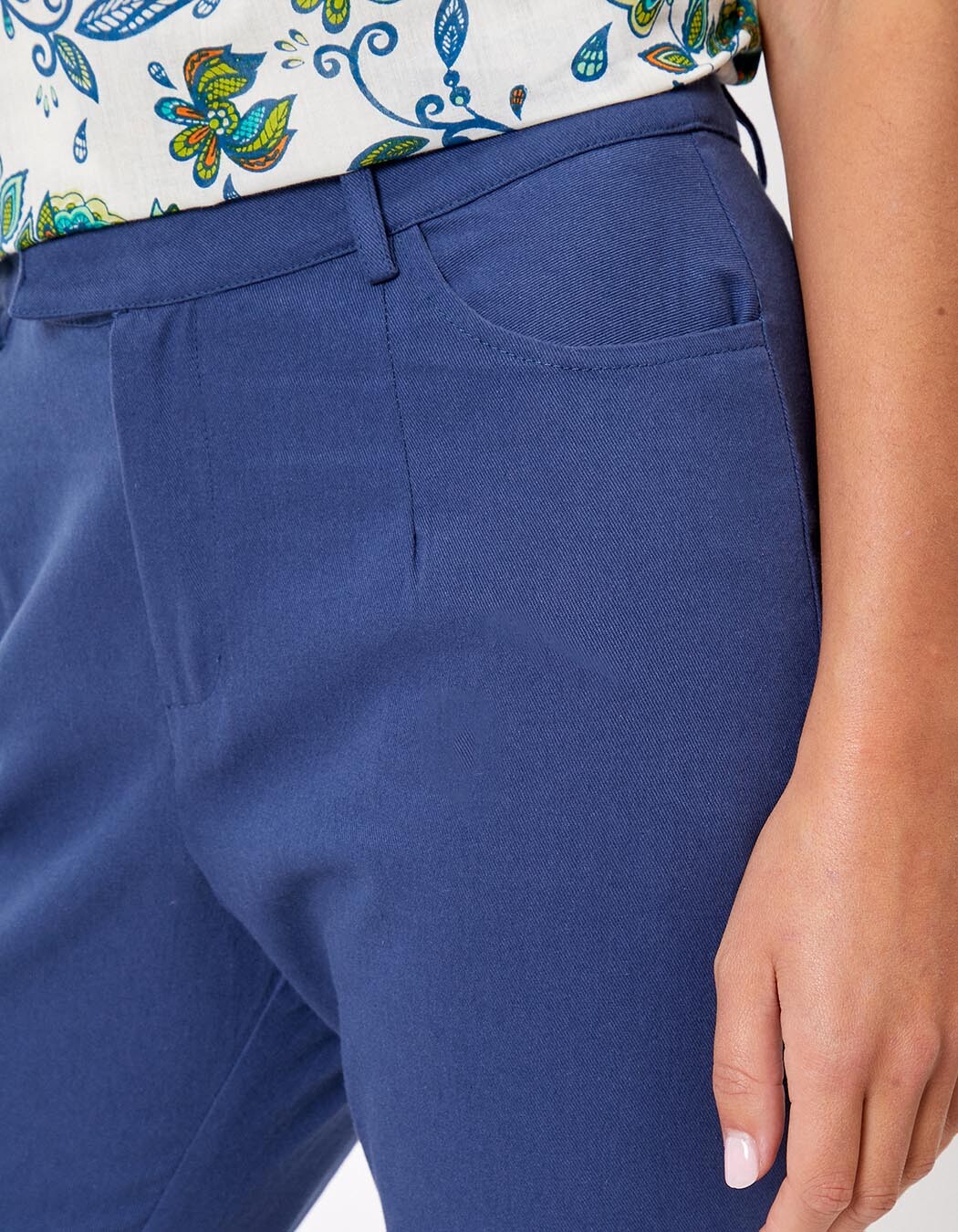 Pantalon cigarette coton imprimé La Fiancée
