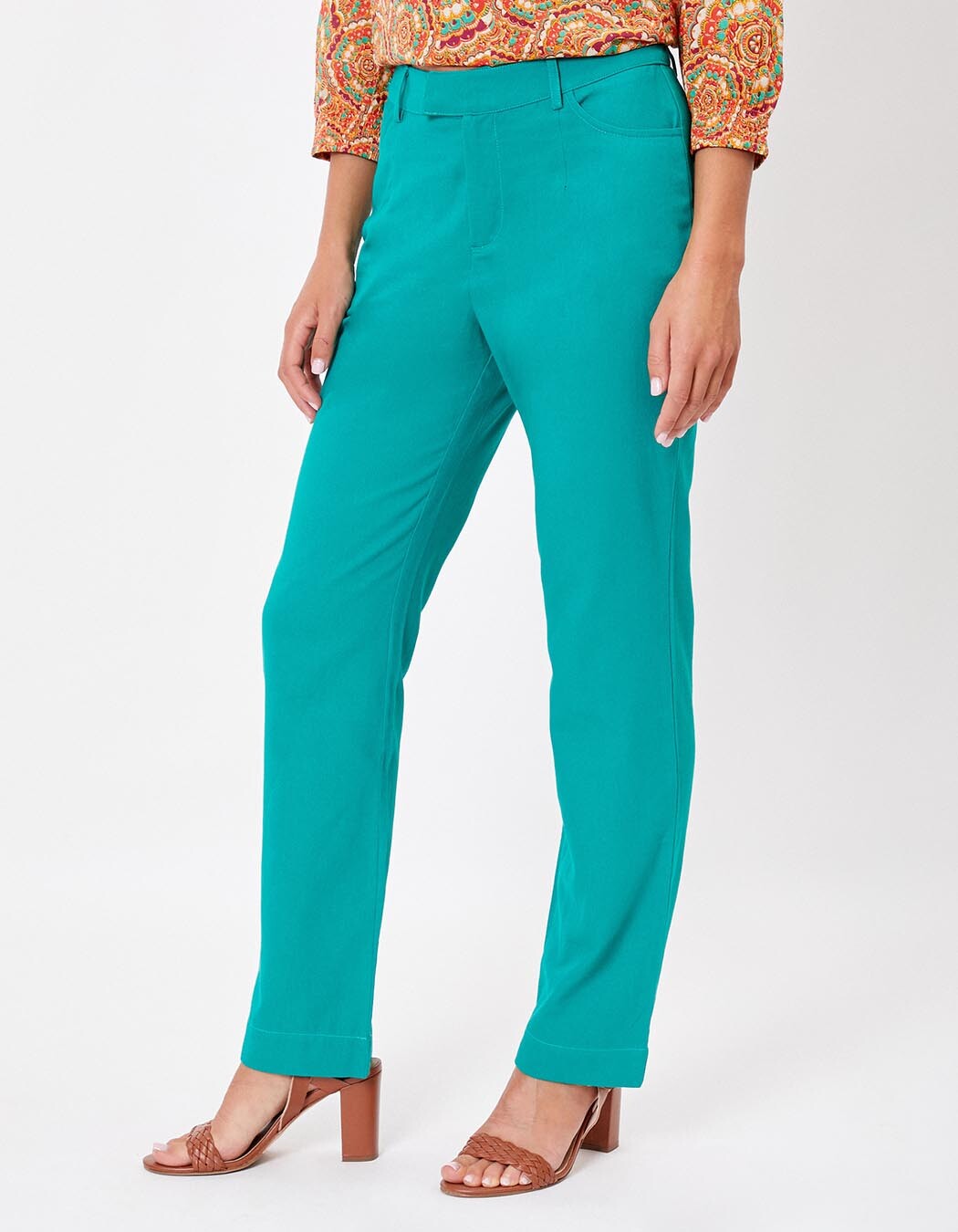 Pantalon cigarette coton imprimé La Fiancée