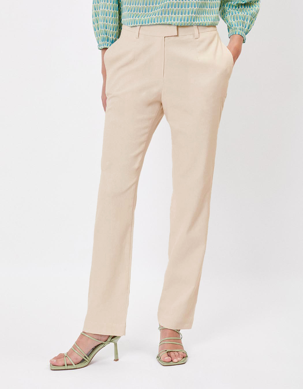 Pantalon cigarette coton imprimé La Fiancée