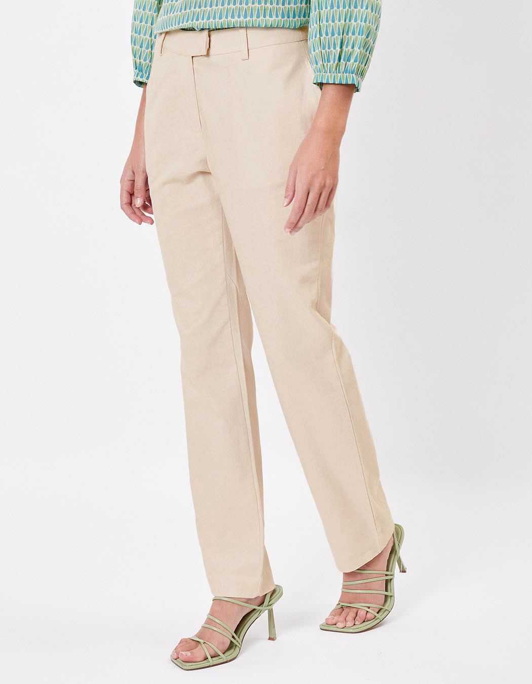 Pantalon cigarette coton imprimé La Fiancée