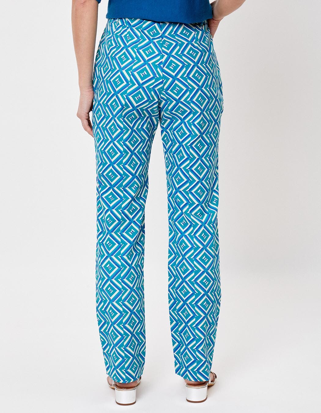 Pantalon cigarette coton imprimé La Fiancée