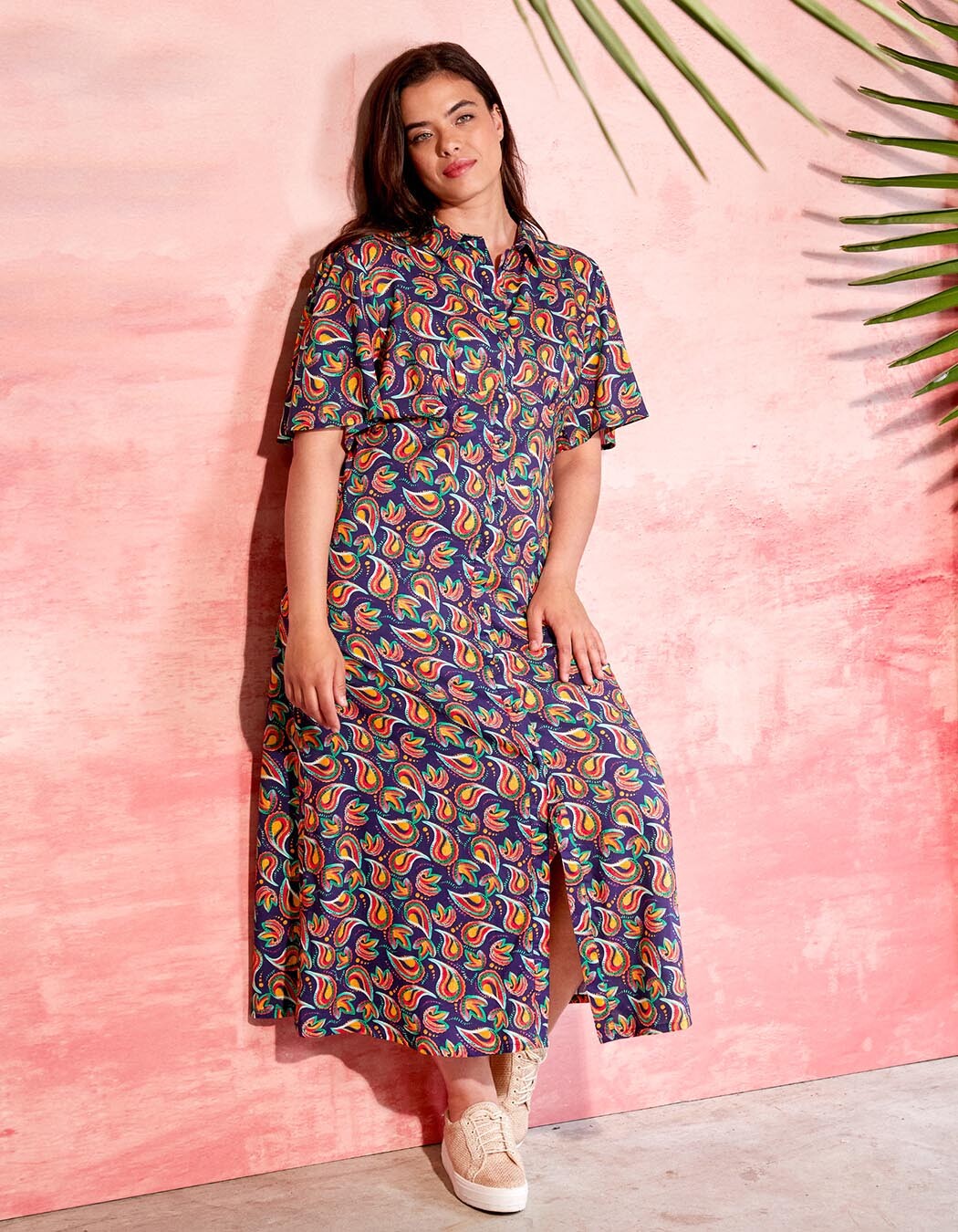 Robe chemise longue fluide imprimé La Fiancée