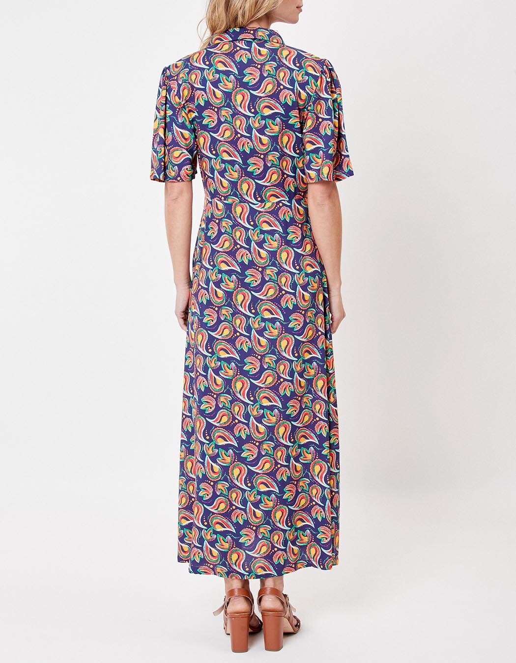 Robe chemise longue fluide imprimé La Fiancée