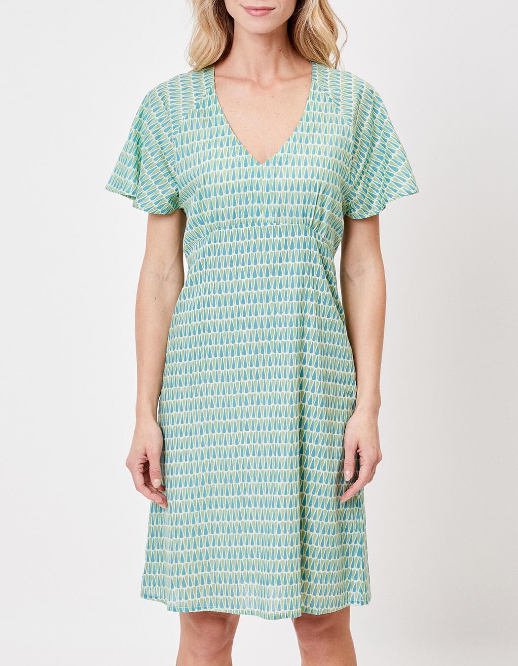Robe ajustée voile de coton bio imprimé La Fiancée