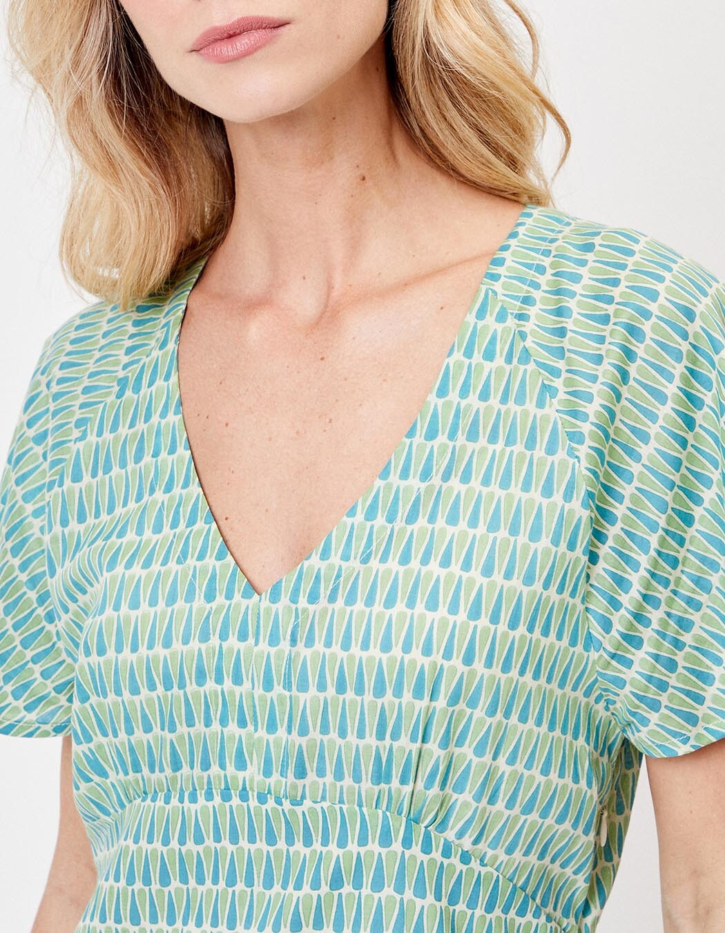 Robe ajustée voile de coton bio imprimé La Fiancée