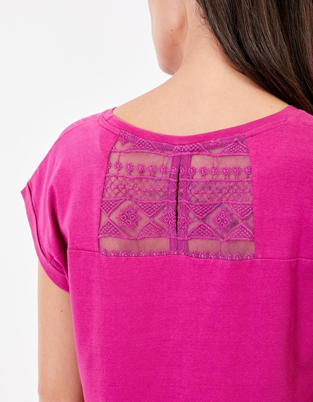Tee shirt coton bio dentelle imprimé La Fiancée