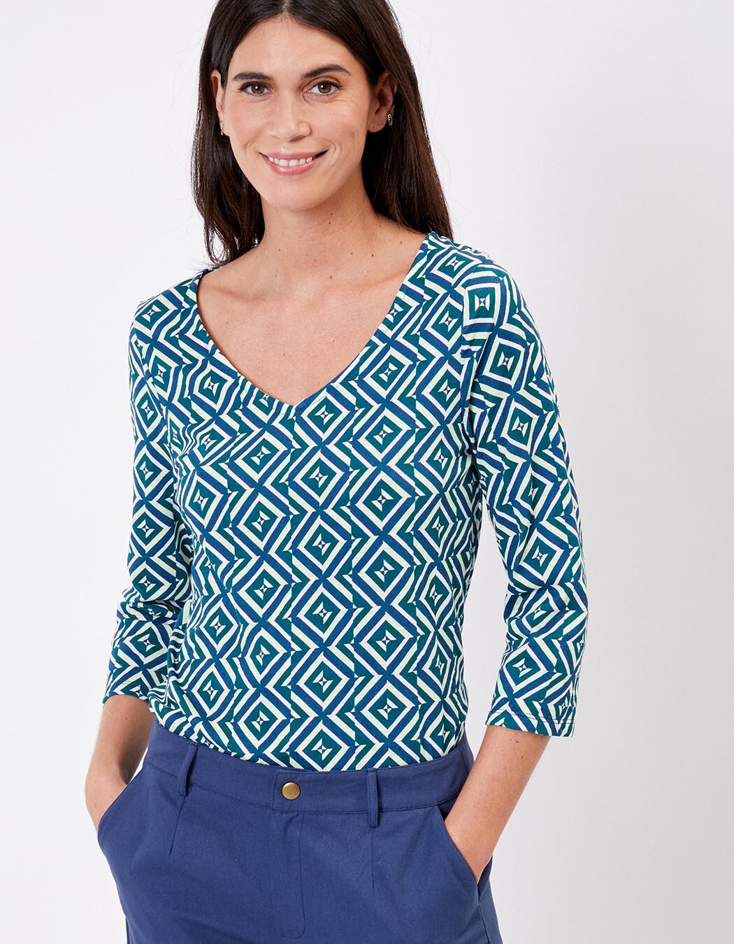 Tee-shirt coton flammé bio manches 3/4 imprimé La Fiancée