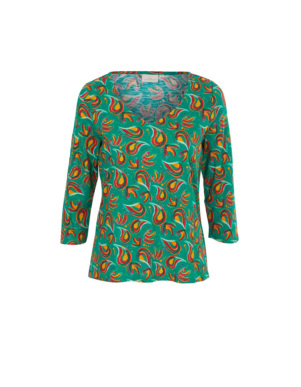 Tee-shirt coton flammé bio manches 3/4 imprimé La Fiancée
