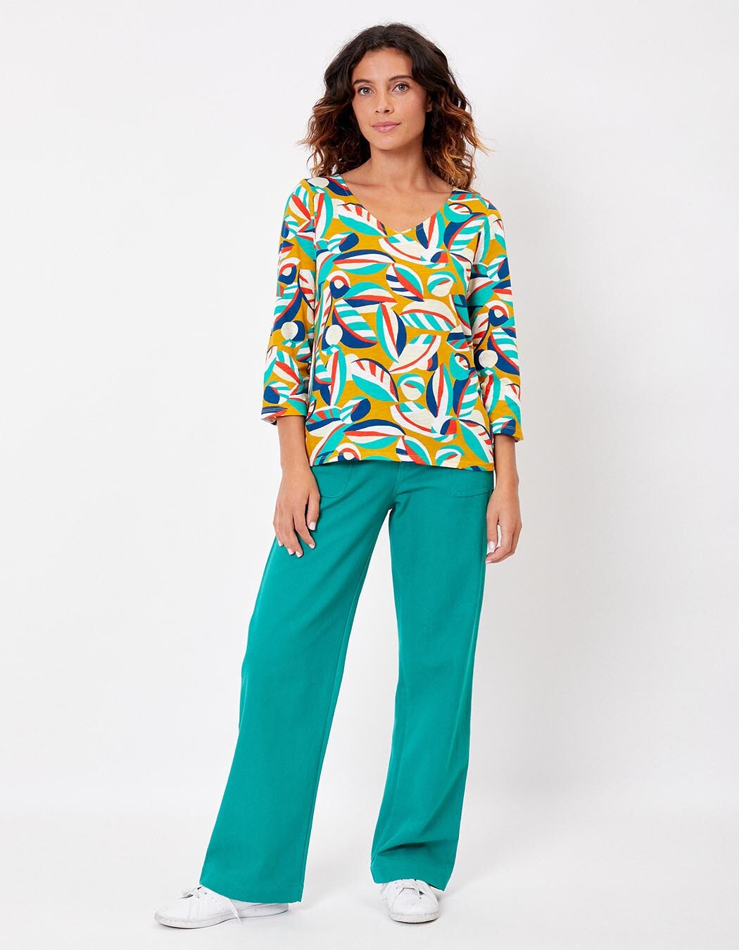 Tee-shirt coton flammé bio manches 3/4 imprimé La Fiancée