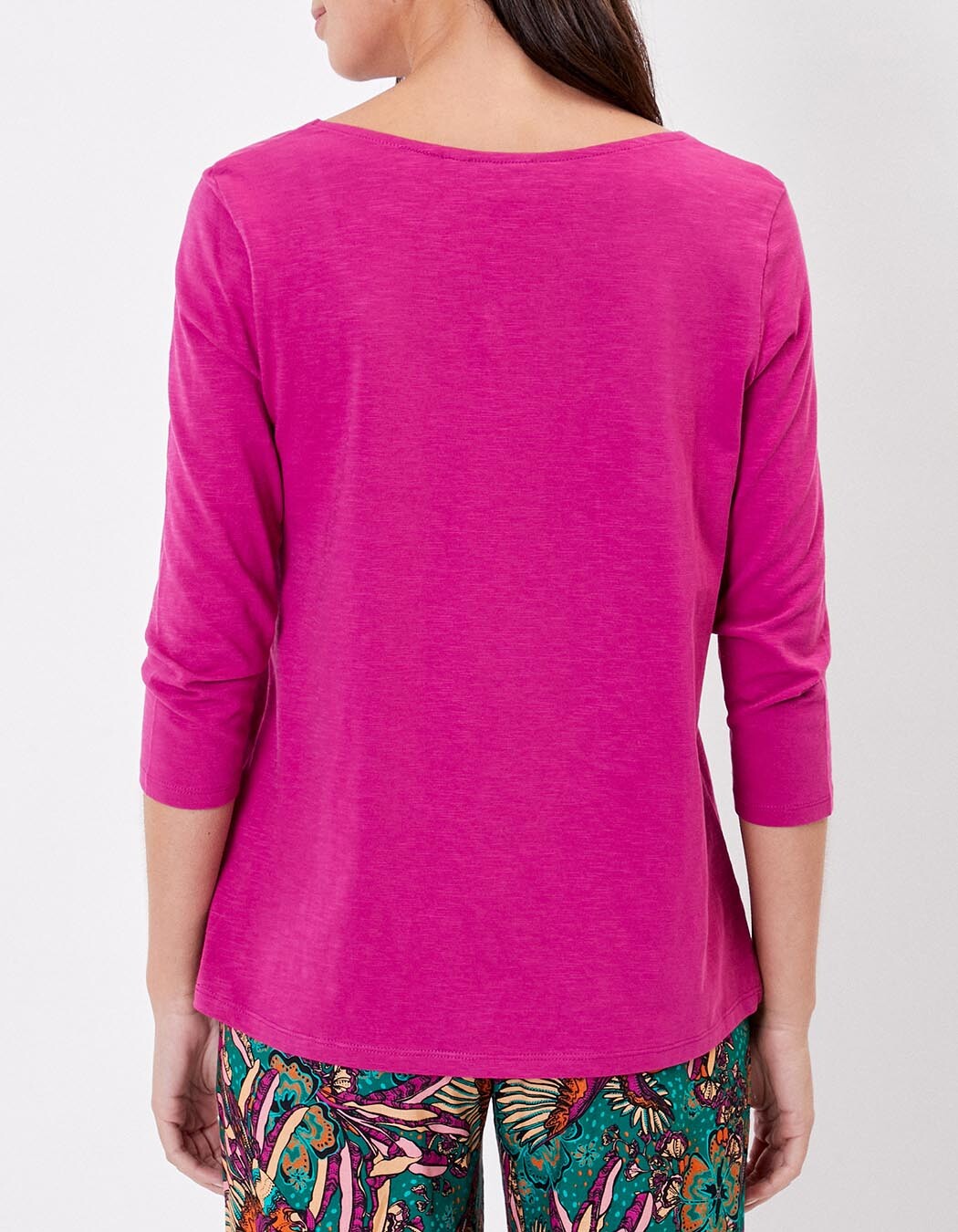 T-shirt uni coton flammé bio manches 3/4 imprimé La Fiancée