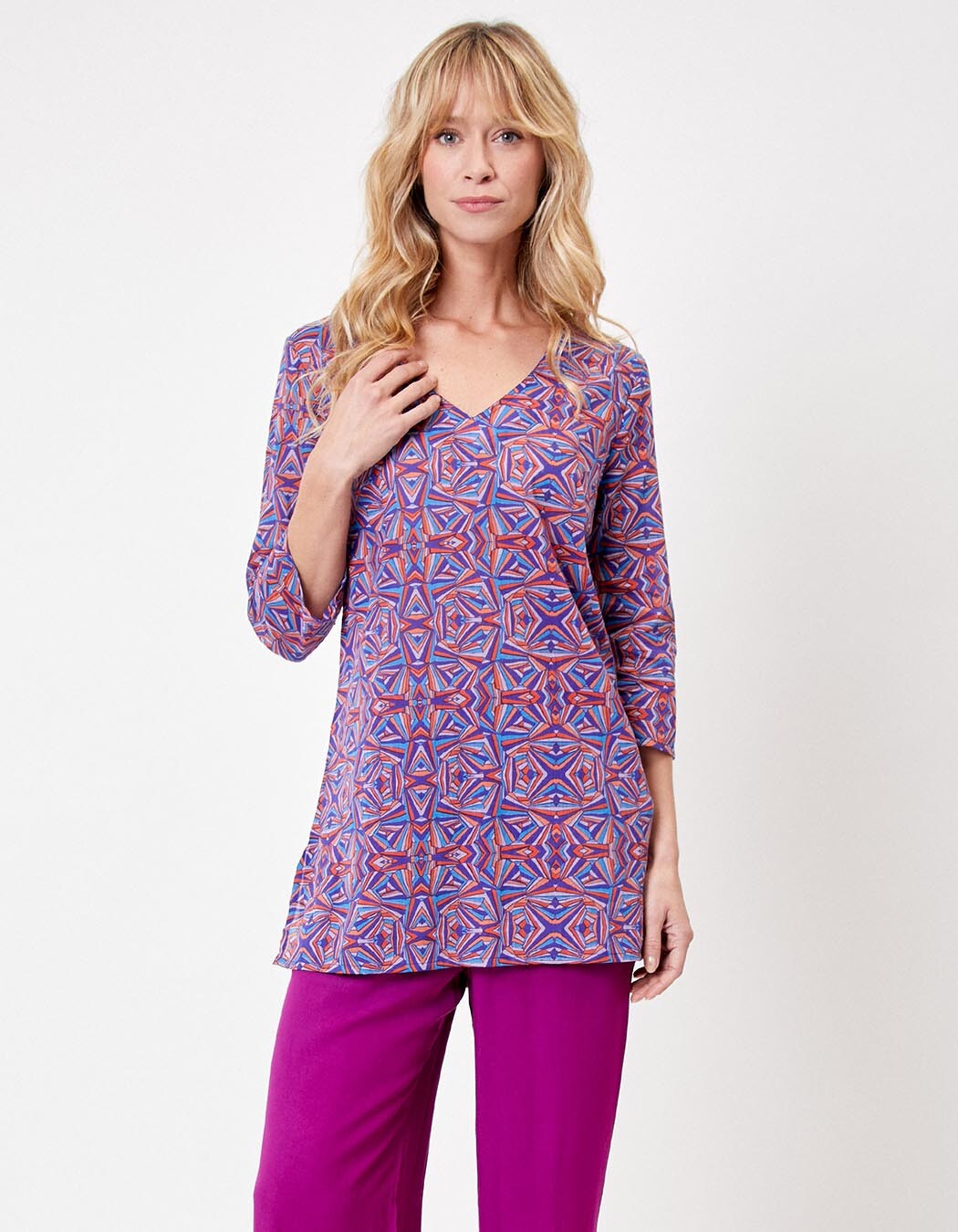 Tunique femme voile de coton bio imprimé La Fiancée