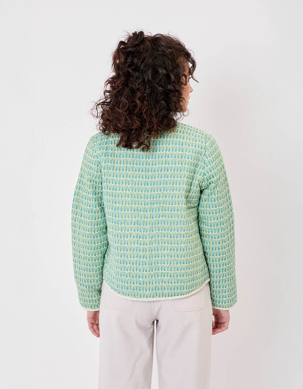 Veste matelassée doublée coton bio imprimé La Fiancée