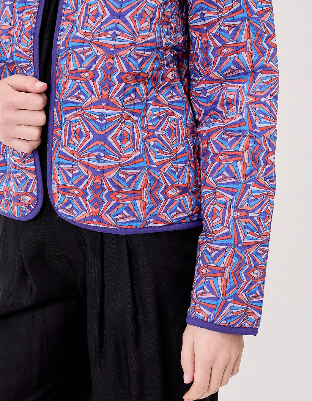 Veste matelassée doublée coton bio imprimé La Fiancée