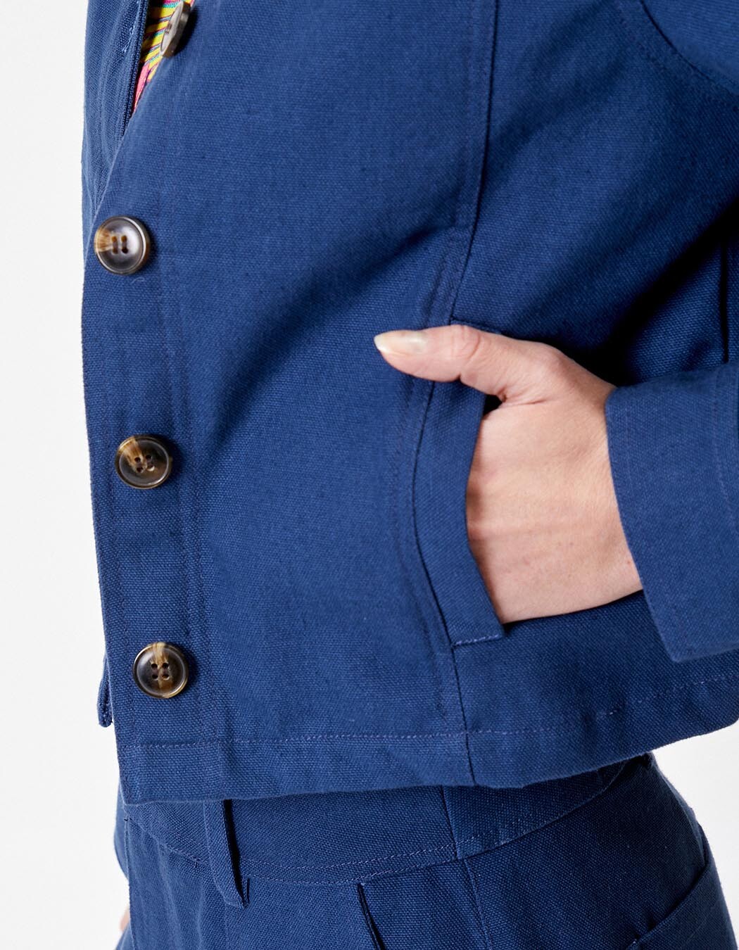 Veste courte en coton bio imprimé La Fiancée
