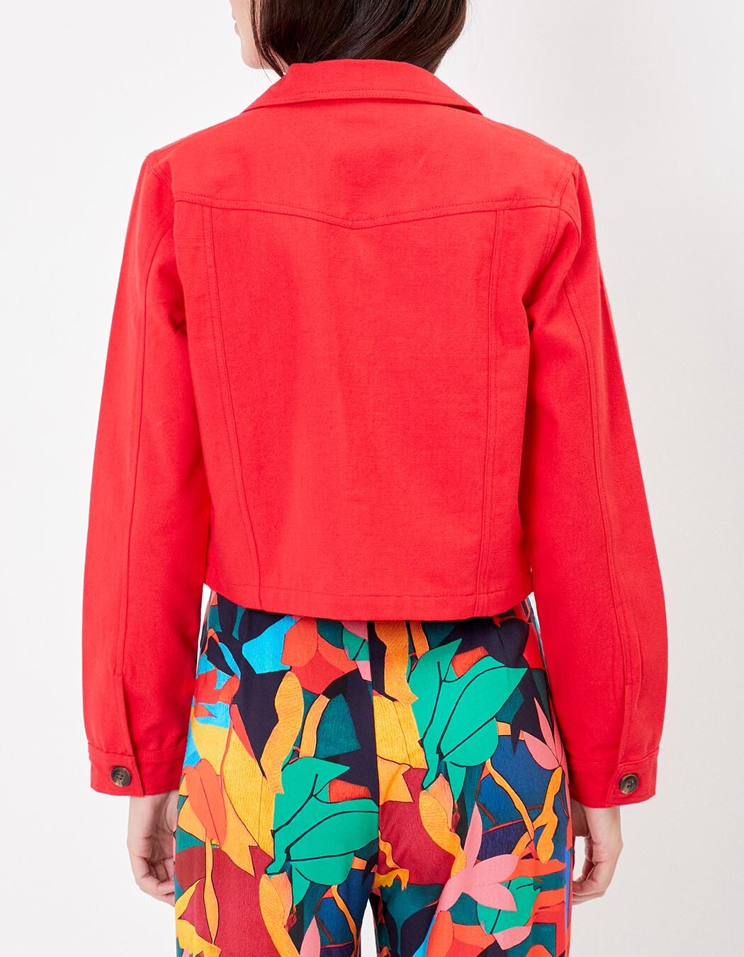 Veste courte en coton bio imprimé La Fiancée