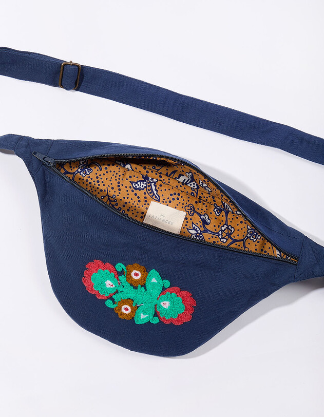 Sac banane coton brod&eacute; imprim&eacute; La Fianc&eacute;e