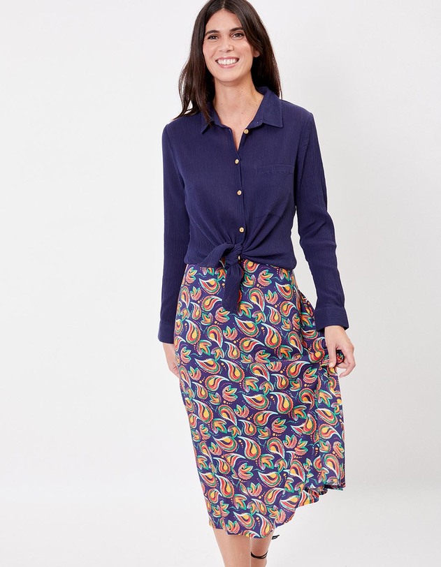 Chemise droite coton bio imprim&eacute; La Fianc&eacute;e