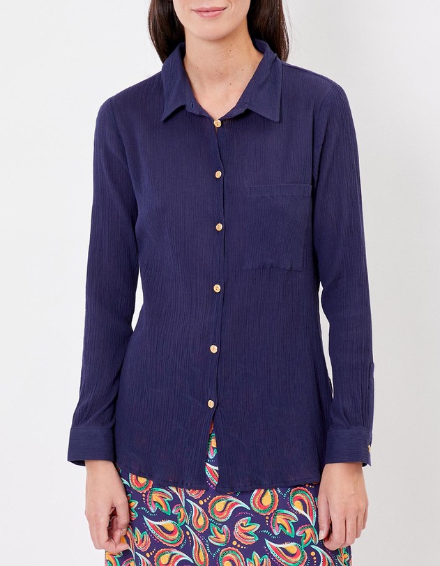 Chemise droite coton bio imprim&eacute; La Fianc&eacute;e