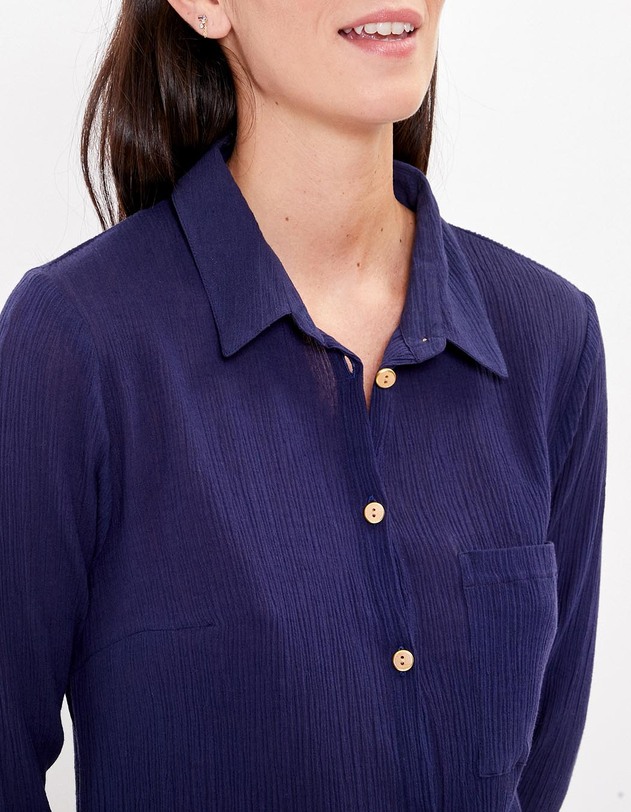 Chemise droite coton bio imprim&eacute; La Fianc&eacute;e