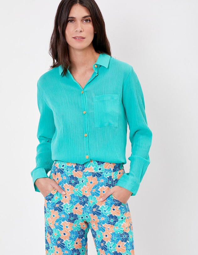 Chemise droite coton bio imprim&eacute; La Fianc&eacute;e
