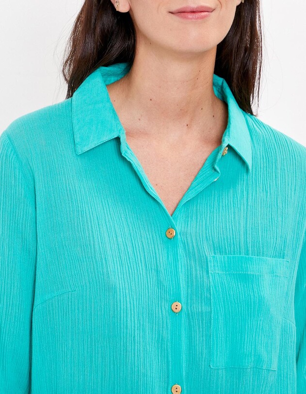 Chemise droite coton bio imprim&eacute; La Fianc&eacute;e