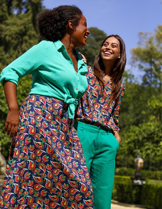 Chemise droite coton bio imprim&eacute; La Fianc&eacute;e