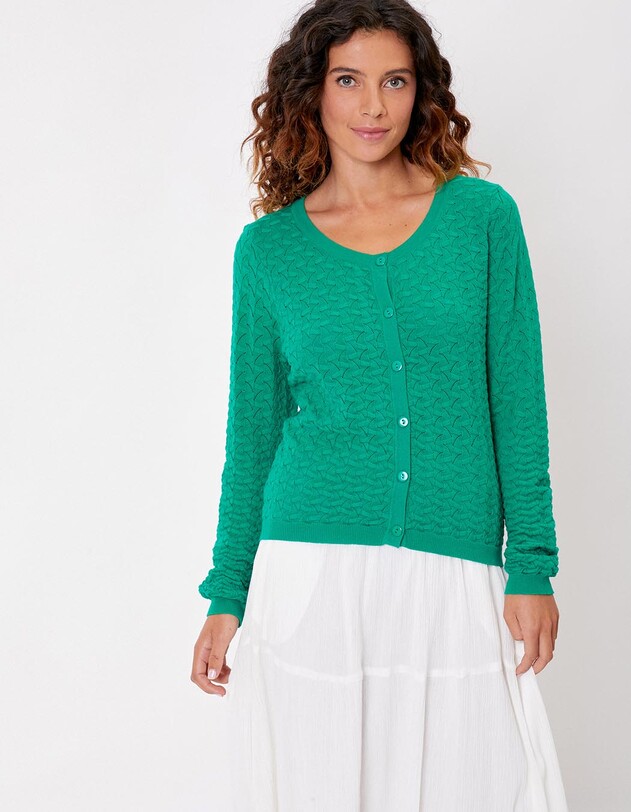 Gilet maille fantaisie imprim&eacute; La Fianc&eacute;e