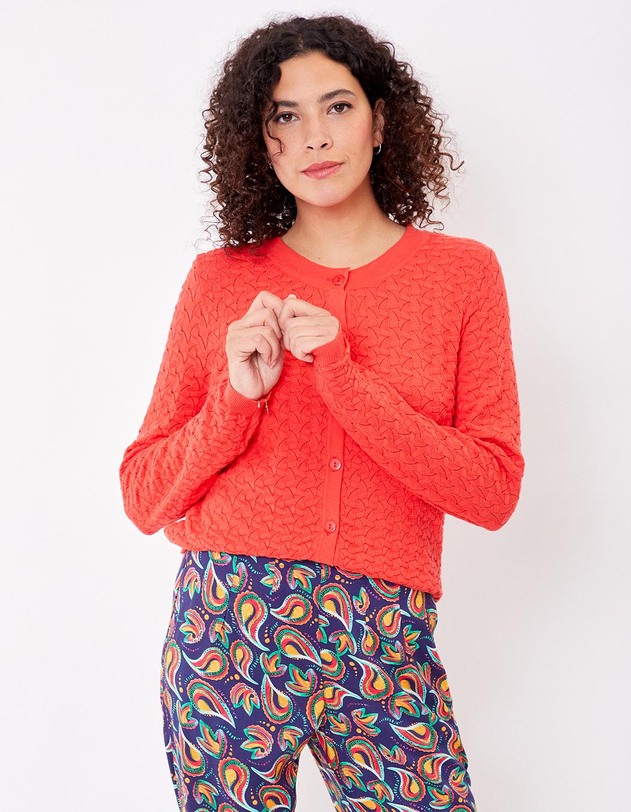 Gilet maille fantaisie imprim&eacute; La Fianc&eacute;e