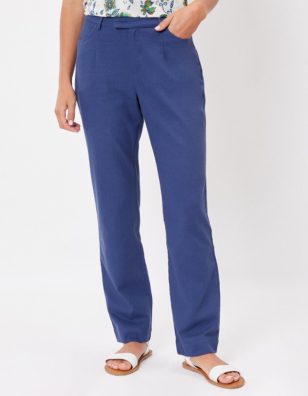 Pantalon cigarette coton imprim&eacute; La Fianc&eacute;e