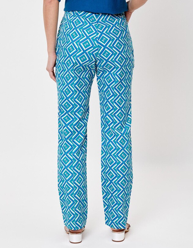 Pantalon cigarette coton imprim&eacute; La Fianc&eacute;e