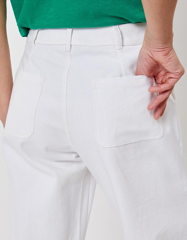 Pantalon droit coton bio &eacute;pais imprim&eacute; La Fianc&eacute;e