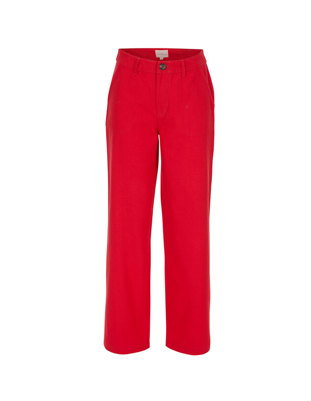 Pantalon droit coton bio &eacute;pais imprim&eacute; La Fianc&eacute;e