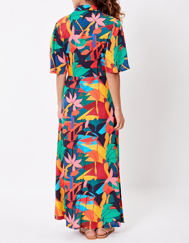 Robe chemise longue fluide imprimé La Fiancée