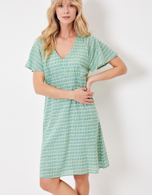 Robe ajust&eacute;e voile de coton bio imprim&eacute; La Fianc&eacute;e