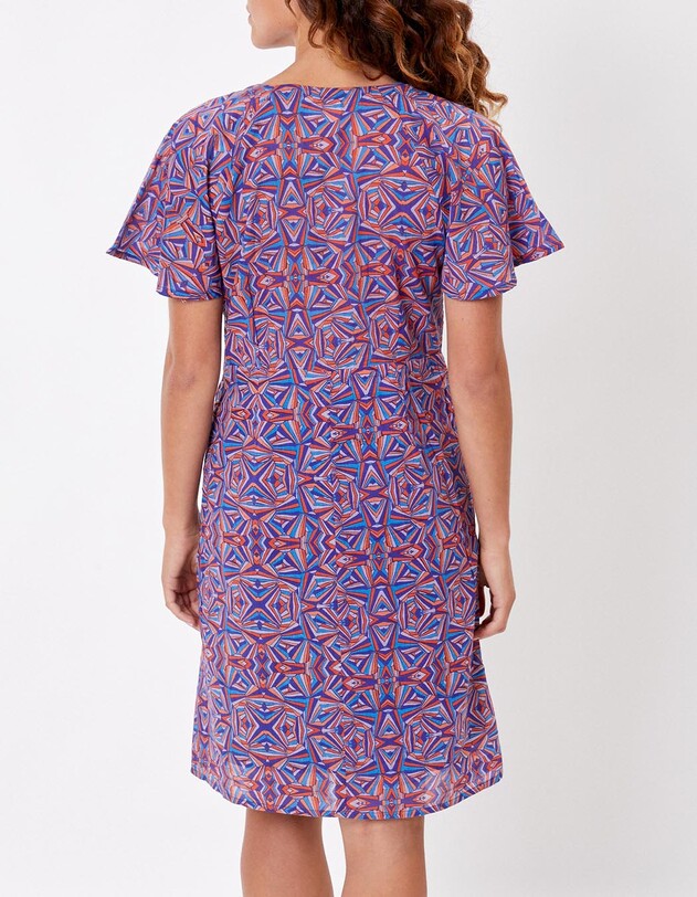 Robe ajust&eacute;e voile de coton bio imprim&eacute; La Fianc&eacute;e