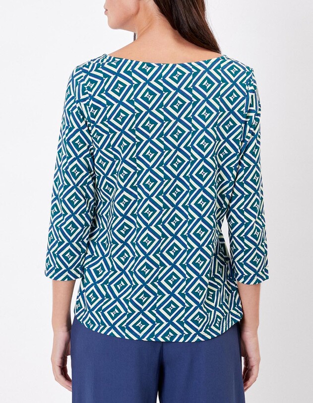 Tee-shirt coton flamm&eacute; bio manches 3/4 imprim&eacute; La Fianc&eacute;e