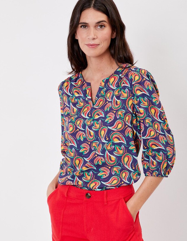 Top fluide manches 3/4 imprim&eacute; La Fianc&eacute;e