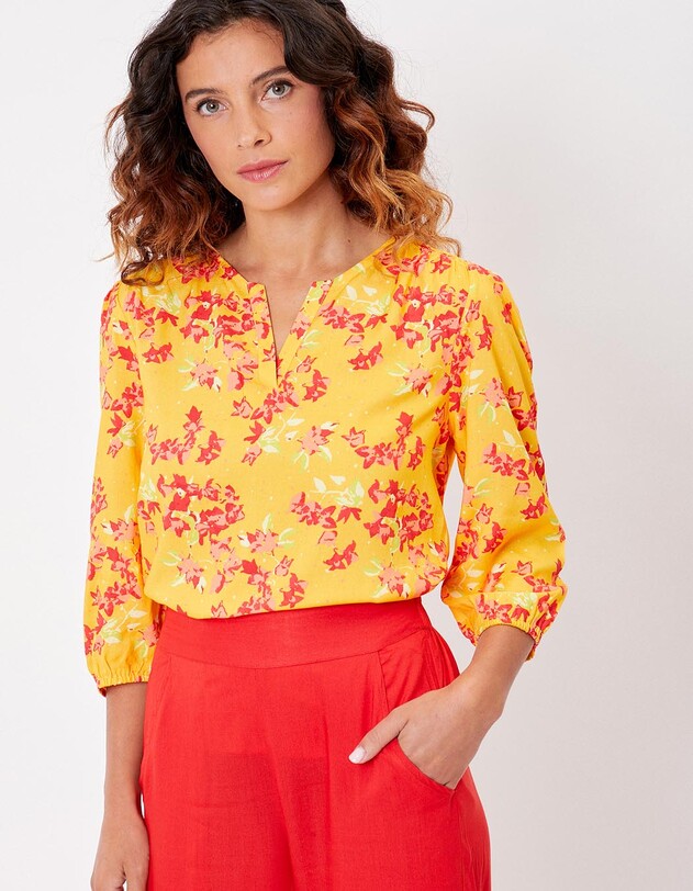 Top fluide manches 3/4 imprim&eacute; La Fianc&eacute;e