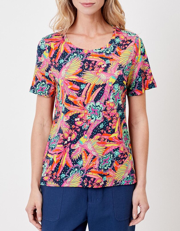 T-shirt coton flamm&eacute; bio imprim&eacute; La Fianc&eacute;e