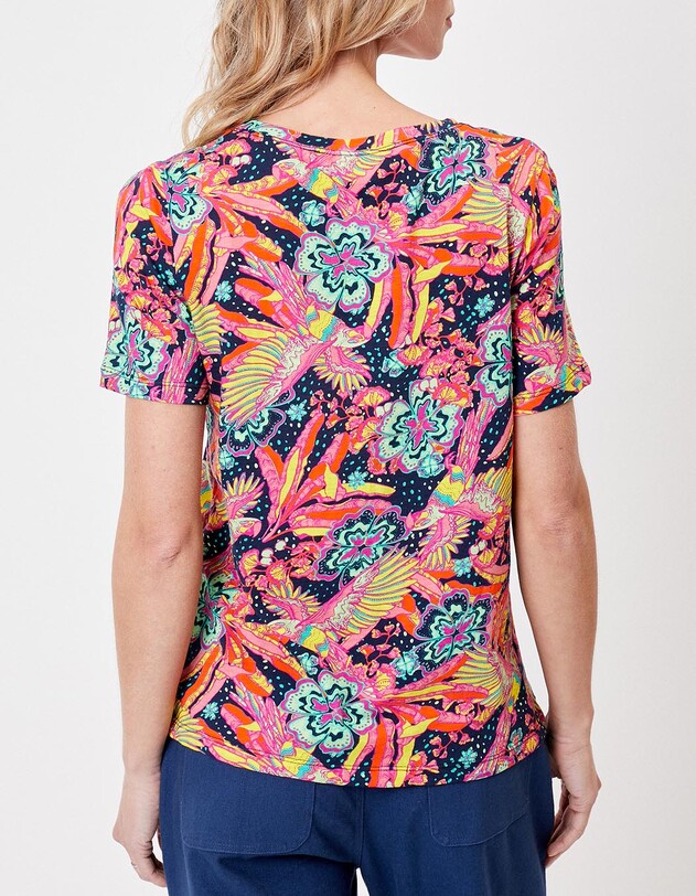 T-shirt coton flamm&eacute; bio imprim&eacute; La Fianc&eacute;e