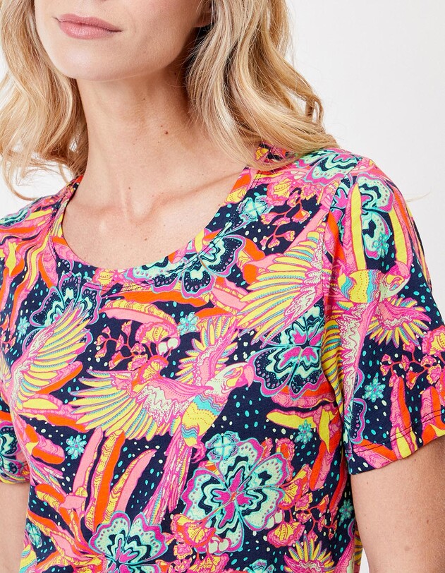 T-shirt coton flamm&eacute; bio imprim&eacute; La Fianc&eacute;e