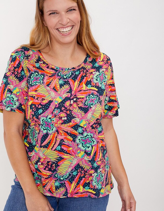 T-shirt coton flamm&eacute; bio imprim&eacute; La Fianc&eacute;e