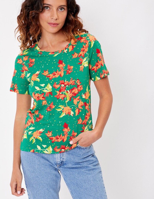 T-shirt coton flamm&eacute; bio imprim&eacute; La Fianc&eacute;e