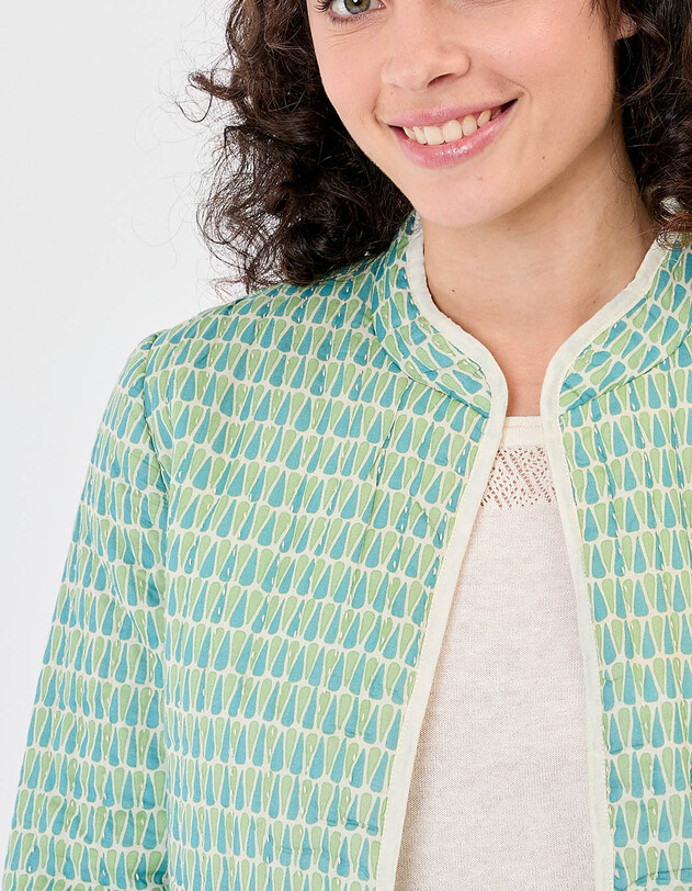 Veste matelass&eacute;e doubl&eacute;e coton bio imprim&eacute; La Fianc&eacute;e