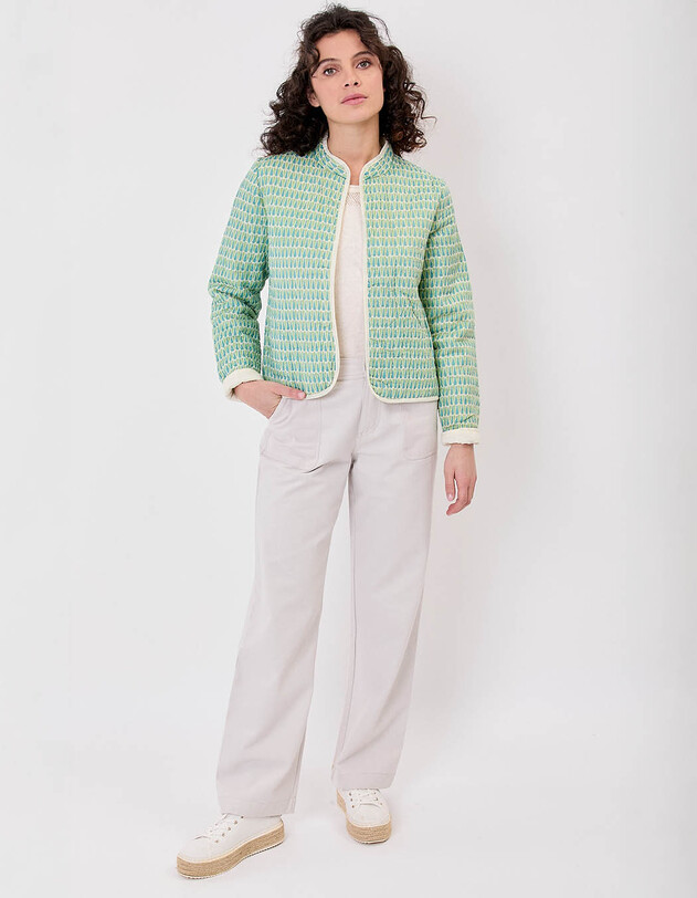 Veste matelass&eacute;e doubl&eacute;e coton bio imprim&eacute; La Fianc&eacute;e