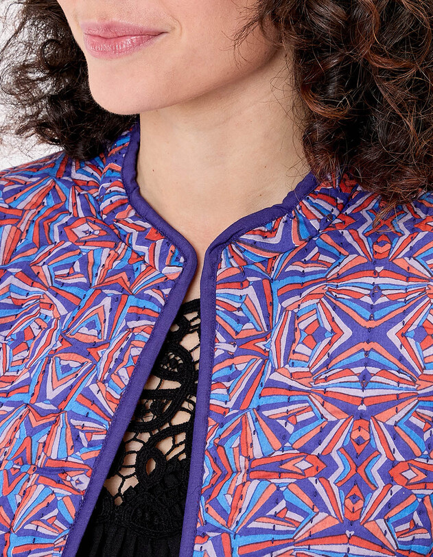 Veste matelass&eacute;e doubl&eacute;e coton bio imprim&eacute; La Fianc&eacute;e