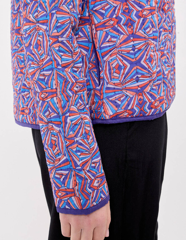 Veste matelass&eacute;e doubl&eacute;e coton bio imprim&eacute; La Fianc&eacute;e