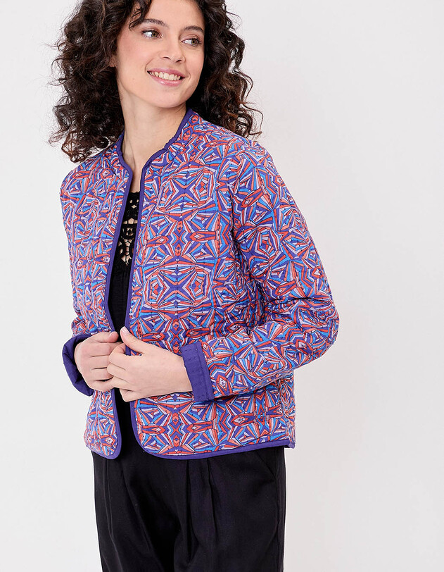 Veste matelass&eacute;e doubl&eacute;e coton bio imprim&eacute; La Fianc&eacute;e